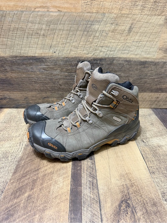 Oboz Bridger Mid Brown Leather Waterproof Hiking Trail Boots Size 9 Men’s main image 4